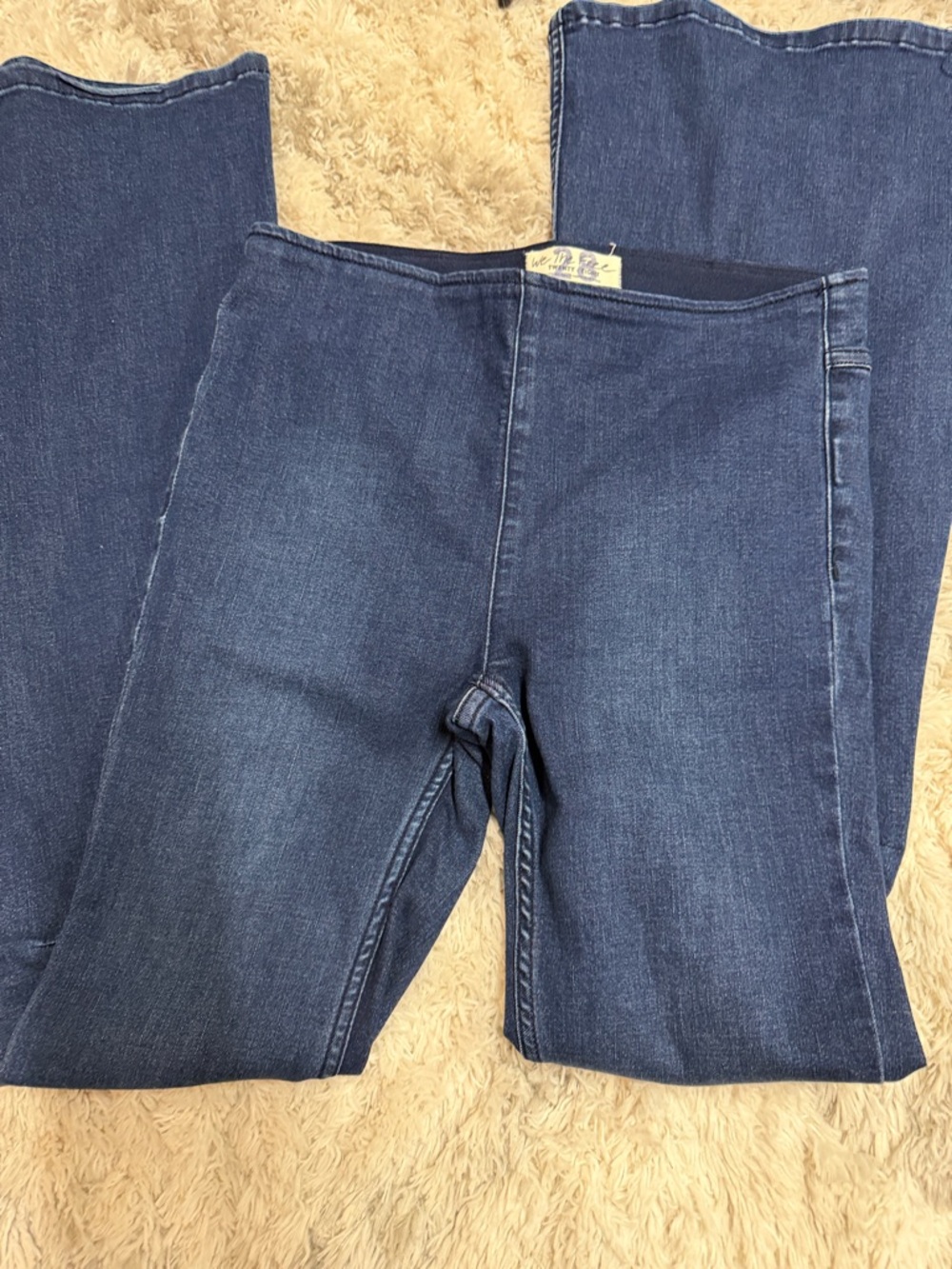 Dark Wash Denim bell bottom pull on Jeans